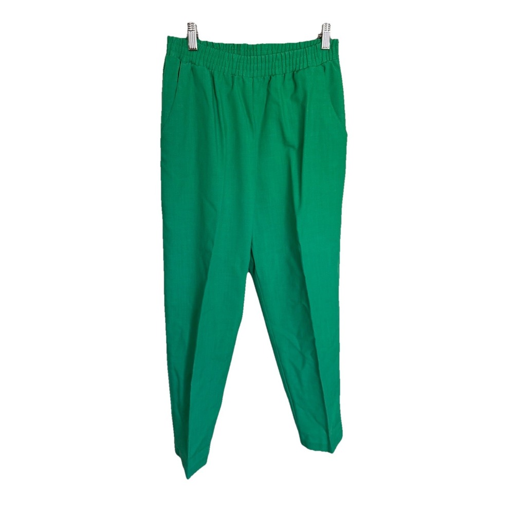 Worthington Suit Set Green Blazer & Pants 10 Petite Feminine Office Outfit USA - Picture 11 of 12